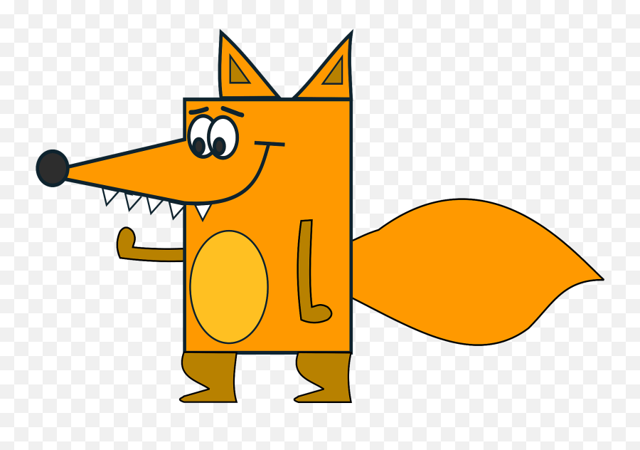 Fox Cartoon Funny Tail Teeth - Fox Clipart Png,Fox Tail Png