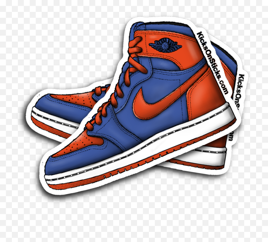 Jordan 1 Sneaker Sticker - Air Jordan 1 Shattered Backboard Sticker Png,Knicks Png