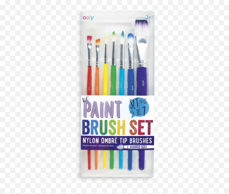 Lil Paint Brush Set - Set Of 7 Ooly Paint Brush Set Png,Paintbrush Png