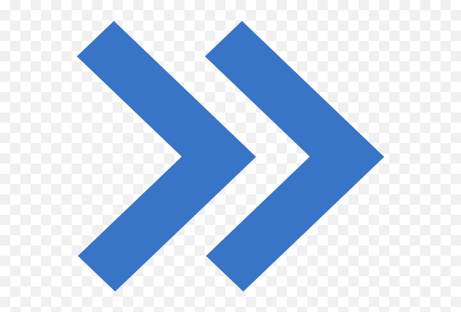 Transparent Double Arrows - Blue Double Arrow Icon Png,Small Arrow Png