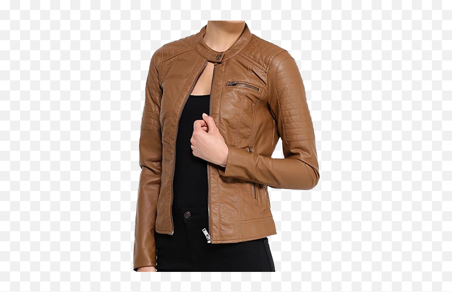 Women Leather Jacket Png Download Image - Stylish Leather Jacket For Girls,Leather Jacket Png