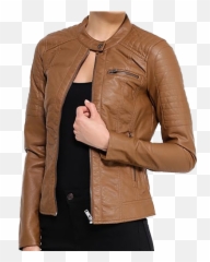 Women Leather Jacket Png Download Image - Stylish Leather Jacket For Girls,Leather Jacket Png