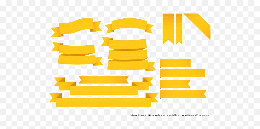 Yellow Ribbon Transparent Images Png - Yellow Ribbon Banner Clipart,Yellow Ribbon Png