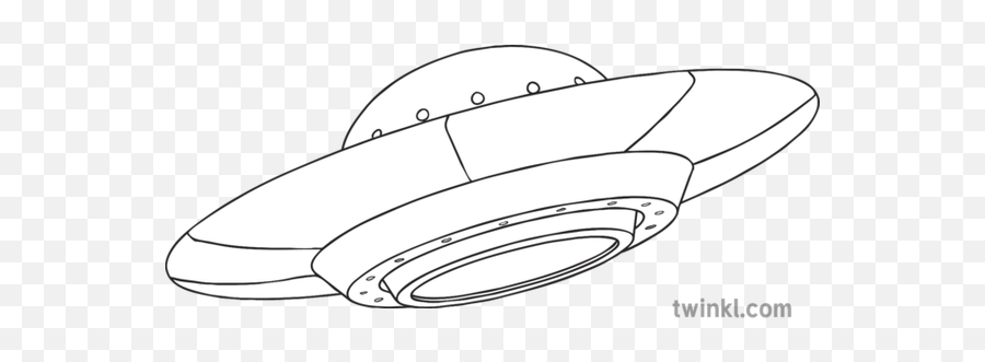 Ufo Flying Saucer Alien Space Pe Secondary Bw Rgb - Rainbow Lorikeet Black And White Png,Flying Saucer Png