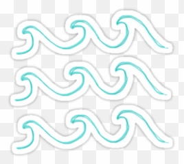 Doodle Wave Drawn Beach Summer Sand Vacation Ocean Sea - png