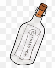 Baby Bottle Clipart Png - Cartoon Letter In A Message
