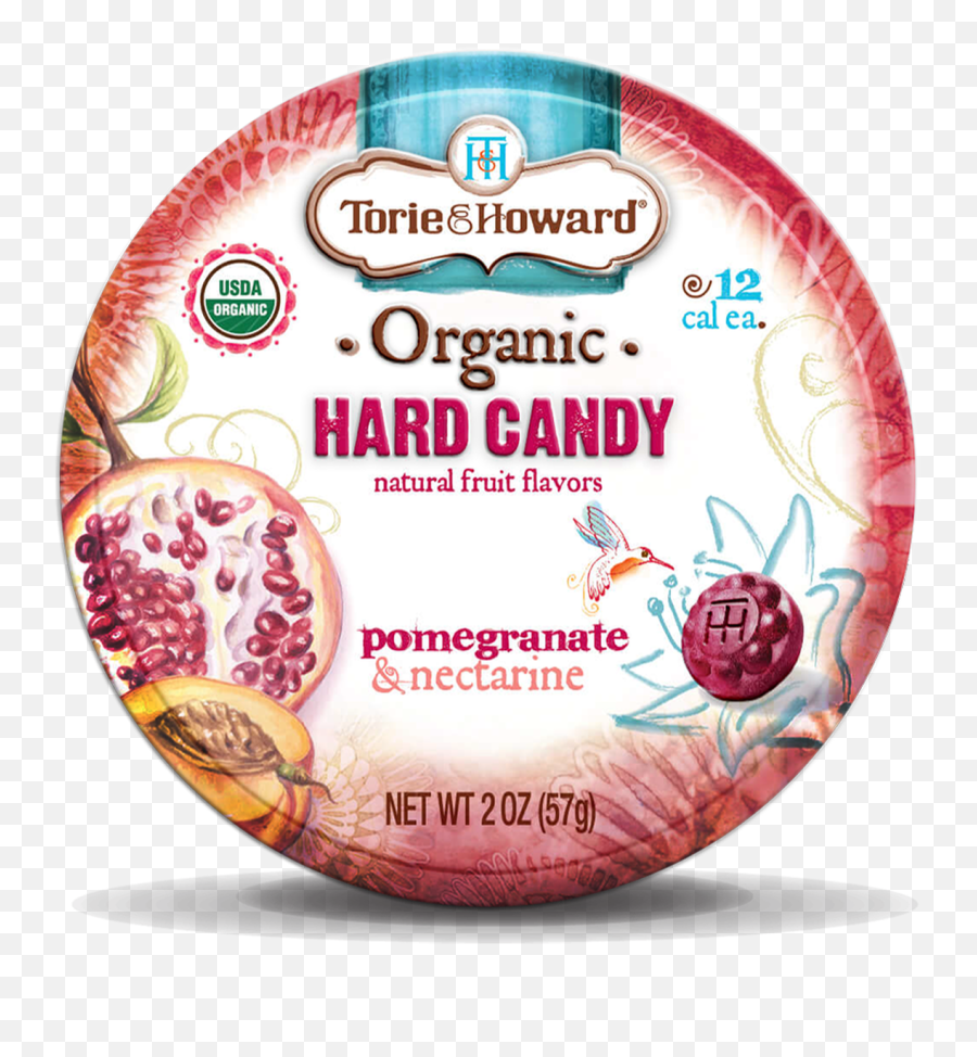 Pomegranate U0026 Nectarine Organic Hard Candy 2oz Tin - Torie And Howard Pomegranate And Nectarine Hard Candy Png,Pomegranate Png