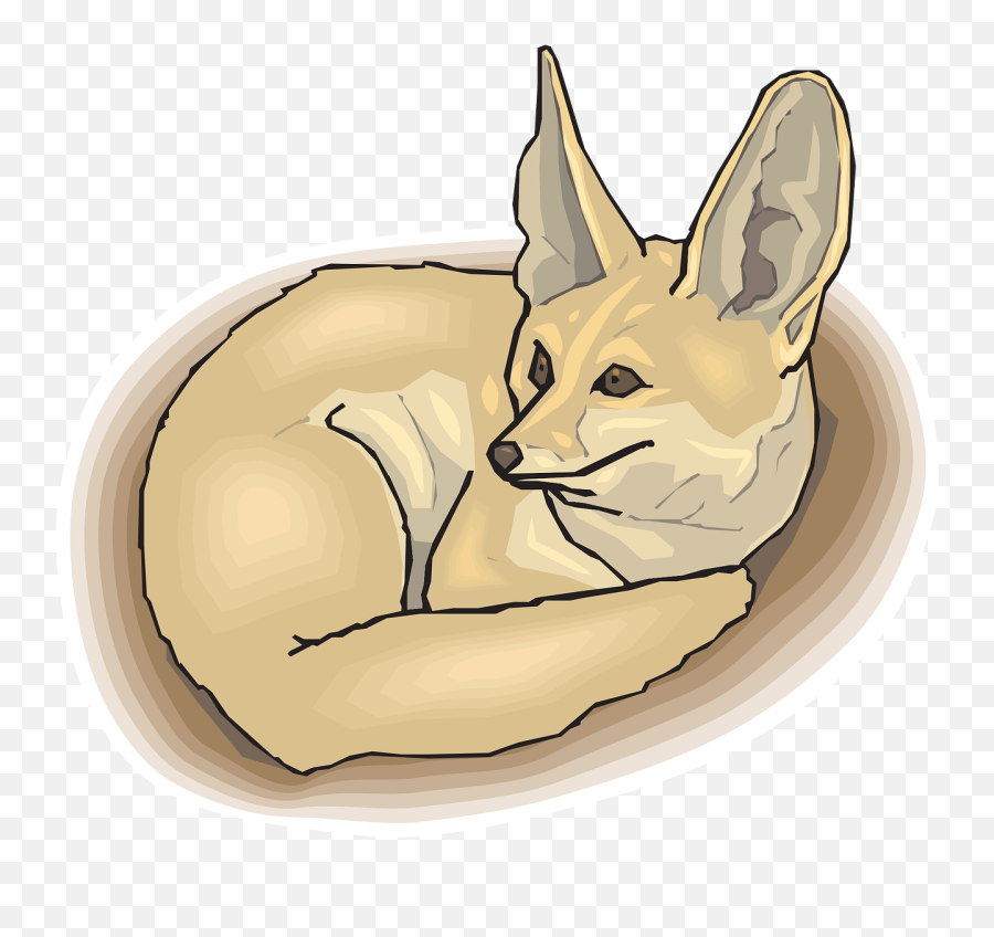 Fox Brown Large - Free Vector Graphic On Pixabay Curled Dog Clipart Png,Fennec Fox Png