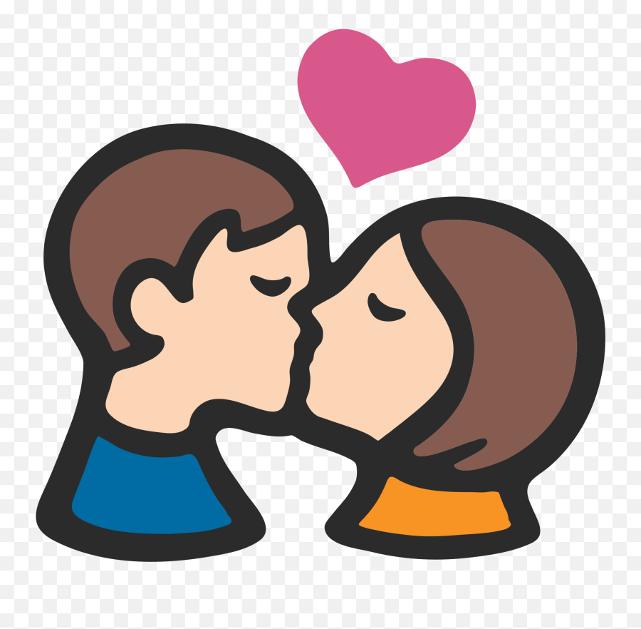 Download Couple Emoji Transparent - Emojis Kissing Each Tu Jo Hai To Mai Hu Png,Transparent Emojis