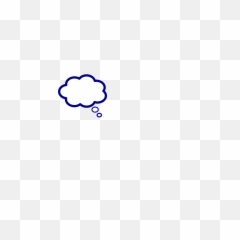 Blue Thought Bubble Clip Art - 3600 TransparentPNG Thinking Clipart