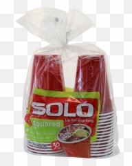 Download Solo 18 Oz Red Plastic Cups - Plastic Cup Full Rye Bread Png,Solo Cup Png