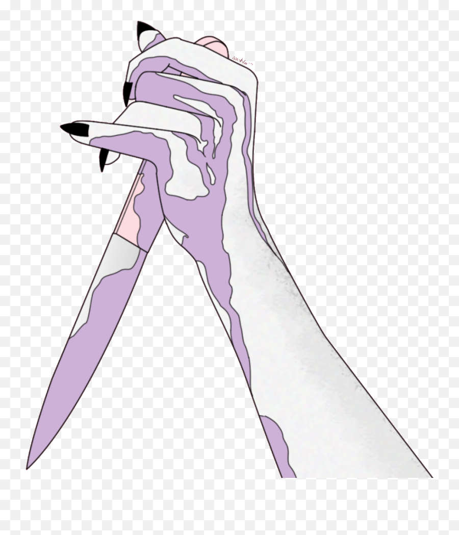 Creepy Png - Knife Hand Grunge Anime Manga Aesthetic Tumblr Female Hand Holding Knife Drawing,Creepy Transparent
