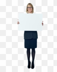 Women Holding Banner Png Images Transparent Background - For