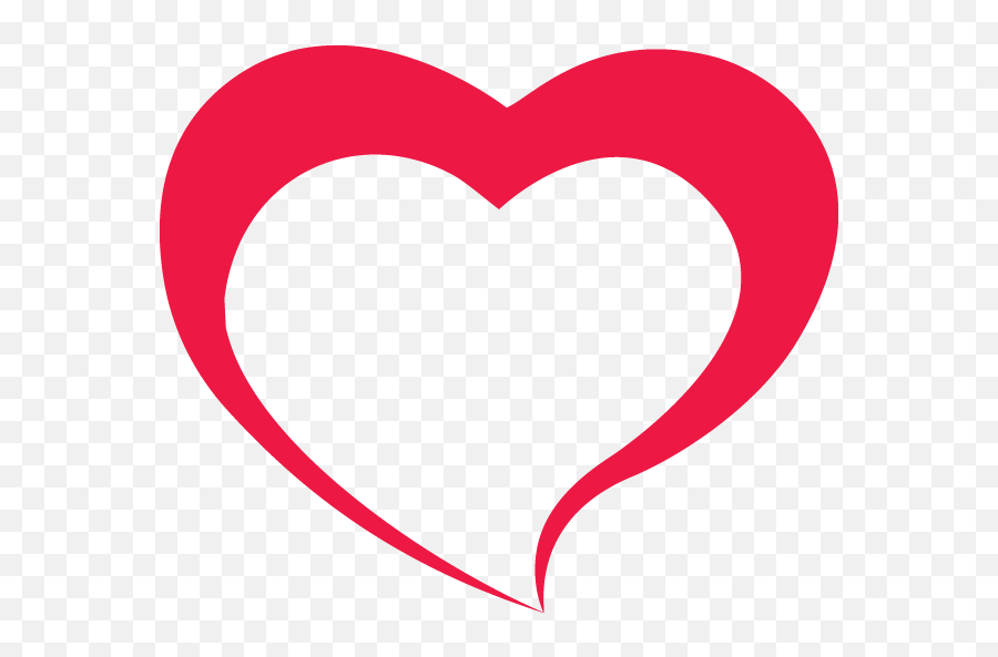 Red Outline Heart Png Image - Heart Png Transparent Outline,Heart Png Images