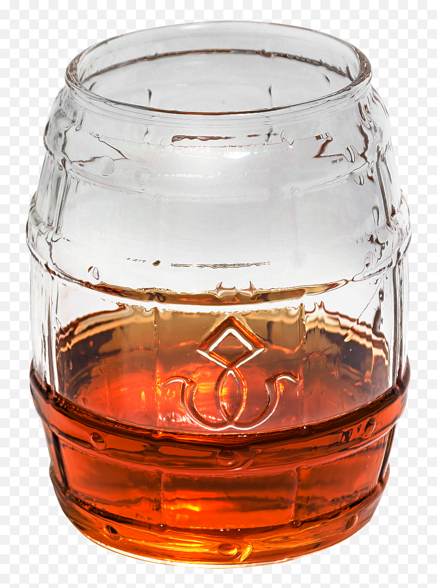 Barrel Shaped Whiskey Glass - Old Fashioned Glass Png,Whiskey Glass Png