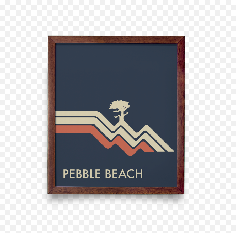 Pebble Beach Waves Navy - Picture Frame Png,Beach Waves Png