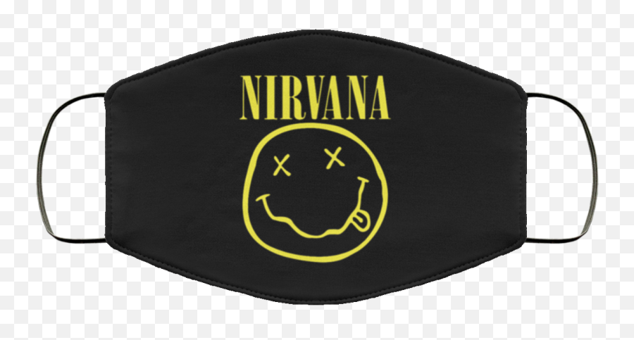 Nirvana Face Mask Washable Reusable - Cheshire Cat Face Mask Png,Nirvana Logo Transparent