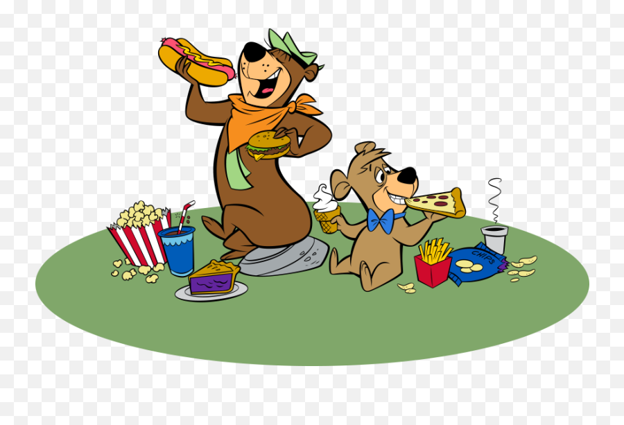 Cartoon Cafe - Picnic Yogi Bear And Boo Boo Png,Yogi Bear Png