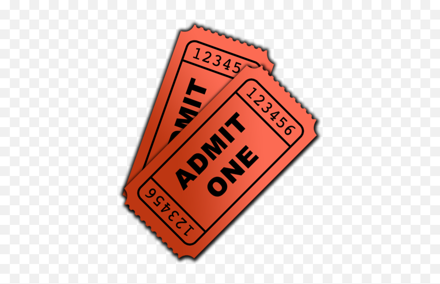 Red Admit One Ticket Png Transparent - Admit One Ticket Png,Ticket Transparent