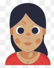 Central Parting Big Eyes Long Hair Ad Sponsored - For Women png
