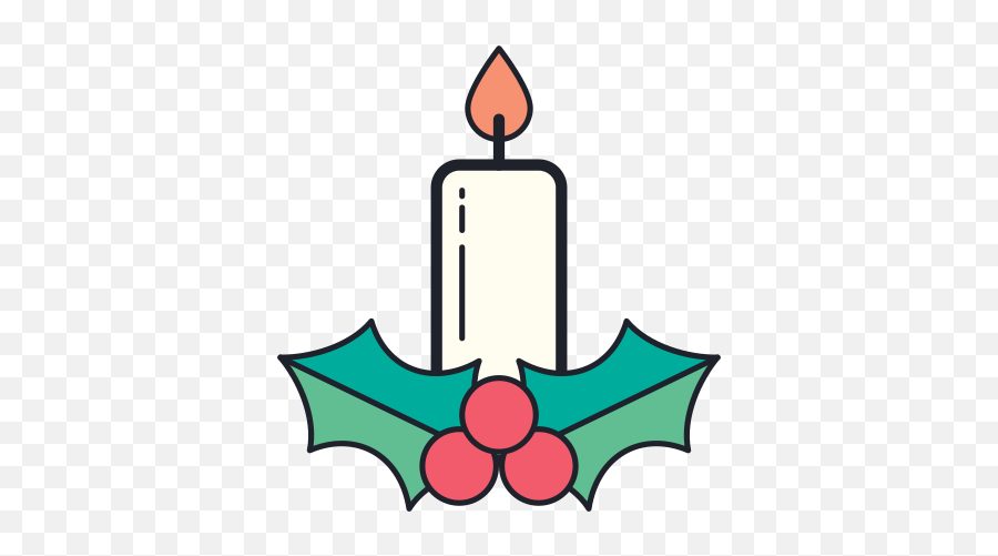 Christmas Candle Free Icon Of Merry Holidays - Vertical Png,Candle Icon Png
