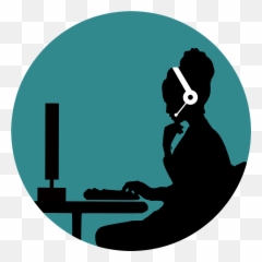 Black Hammer Game - Silhouette Call Center Agent png