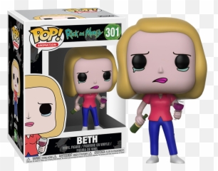 Funko Pop Rick And Morty - Beth With Wine Glass 301 Rick Y Morty Funko Pop Png,Rick And Morty Png