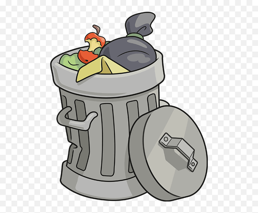 How To Draw A Trash Can - Really Easy Drawing Tutorial Draw A Trash Can Step Png,Waste Basket Icon