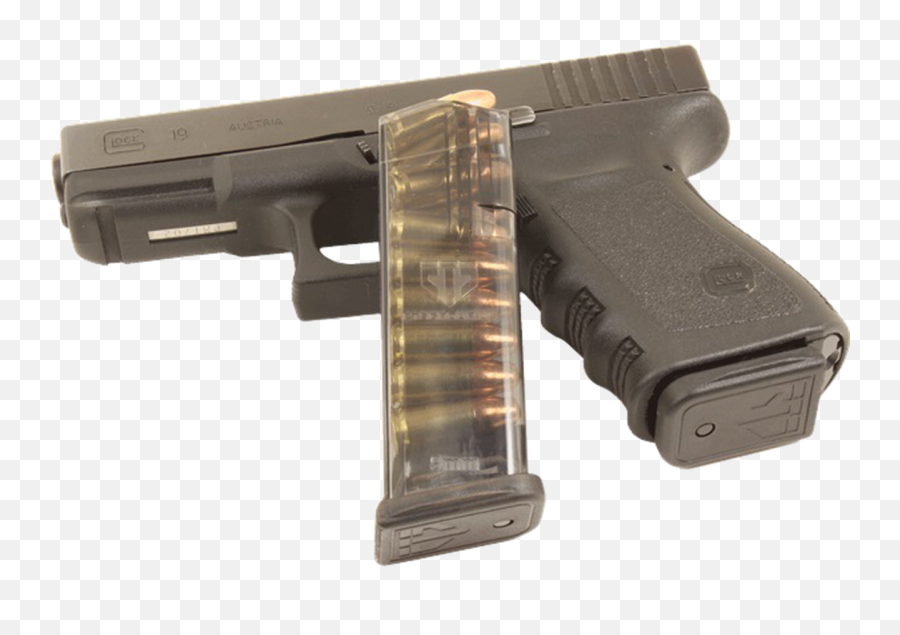Ets Group Glk - 19 Glock 19 9mm 15 Rd G1926 Gen 14 Polymer Clear Finish Glock 19 Gen 5 Clips Png,Glock Transparent