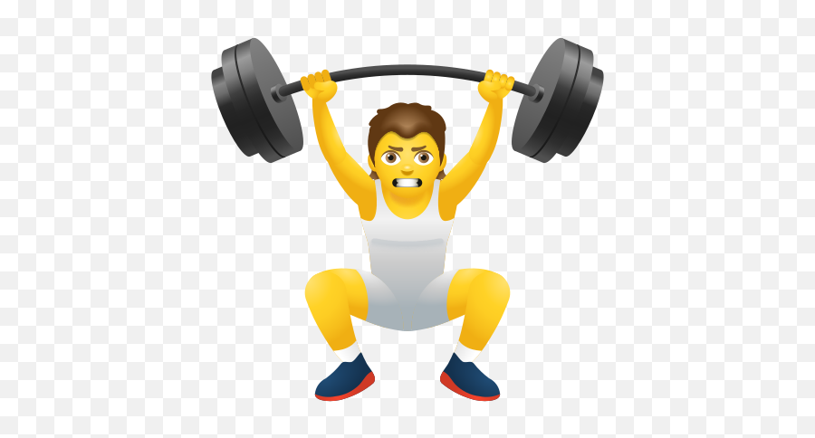 Person Lifting Weights Icon In Emoji Style - Man With Weights Icon Png,Weightlifter Icon