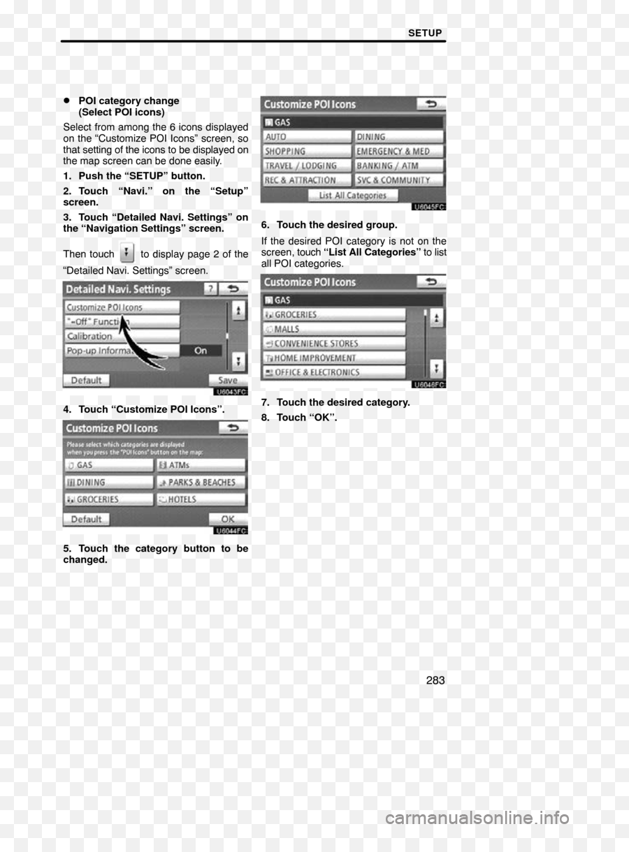 Toyota Land Cruiser 2011 J200 Navigation Manual 360 Pages - Document Png,Poi Icon