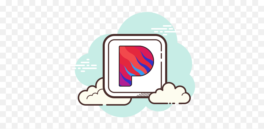 Pandora App Icon In Cloud Style - Messages Icon Aesthetic Cloud Png,Instagram App Icon