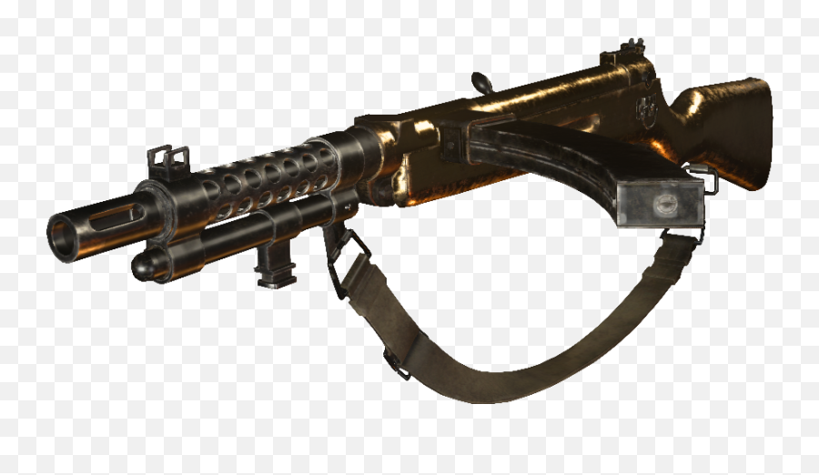 Download Hd Type 100 Gold Wwii - Type 100 Cod Ww2 Type 100 Machine Gun Png,Call Of Duty Ww2 Logo Png