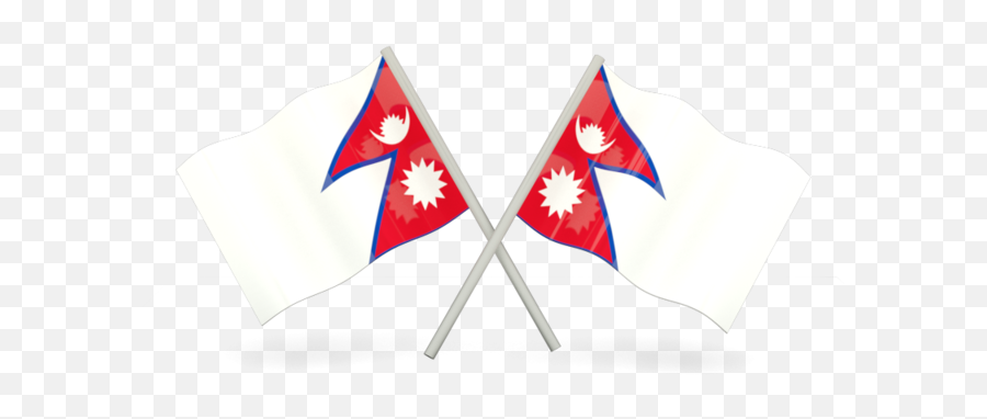 Two Wavy Flags - Logo Nepal Flag Png,Nepal Flag Png