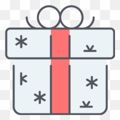 Christmas Present Gift Png Icon - Snowy Drawing,Christmas Gift Png