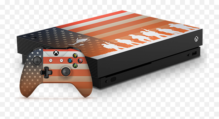 Cv Microsoft Xbox One X Call Of Duty Veterans American - Xbox Controllers American Flag Png,Xbox One X Png