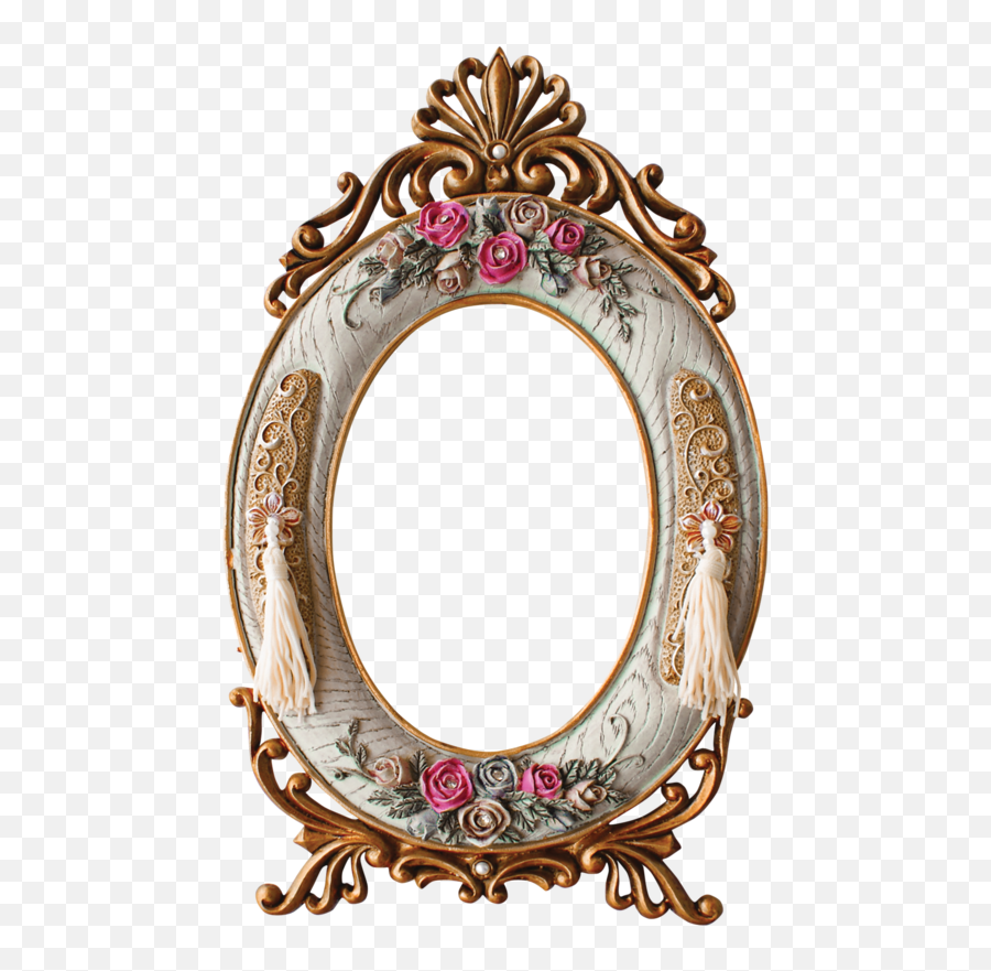 Oval Frame Png - Vintage Colors Mirrored Picture Frames Vintage Gold And Silver Frame,Oval Frame Png