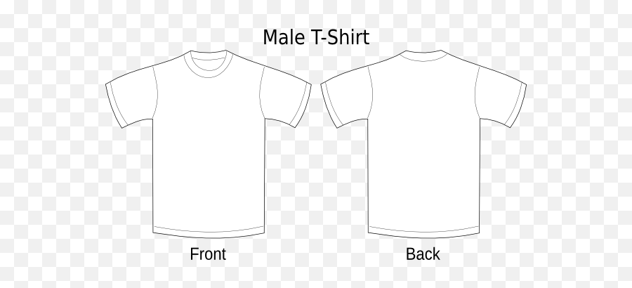 White T Shirt Front And Back Png Black - shirt Png