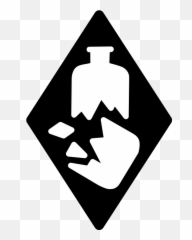Broken Glass Hazard Symbol Clipart Png