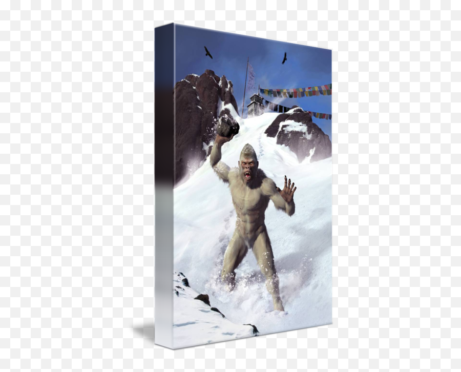 Yeti By Alexander Tomlinson - Abominable Snowman Painting Art Print Png,Abominable Snowman Png
