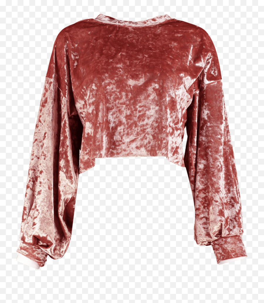 Cute Red Shirt Transparent Png Image - Velvet Crop Top With Balloon Sleeves,Red Shirt Png