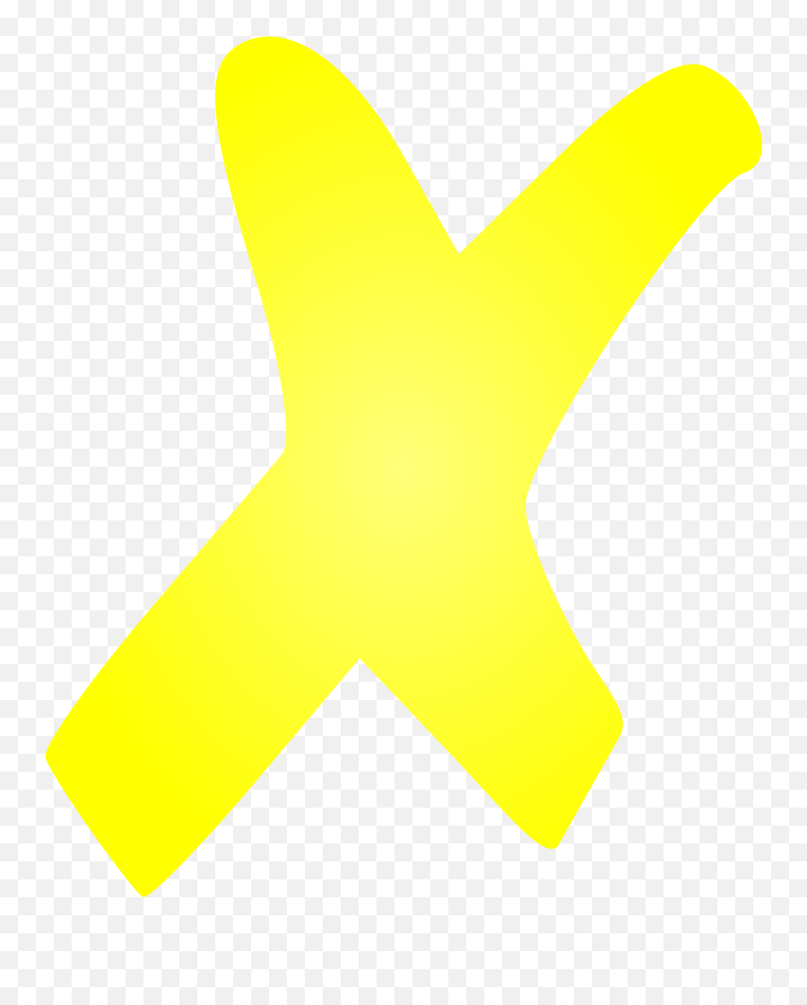 Fileyellow Xsvg - Wikimedia Commons Yellow X Transparent Png,X Sign Png