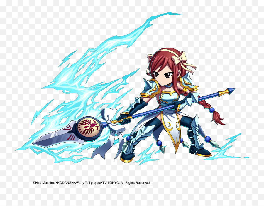 Fairy Tail Characters Join Brave Frontier For Special New - Erza Scarlet Brave Frontier Png,Erza Scarlet Png