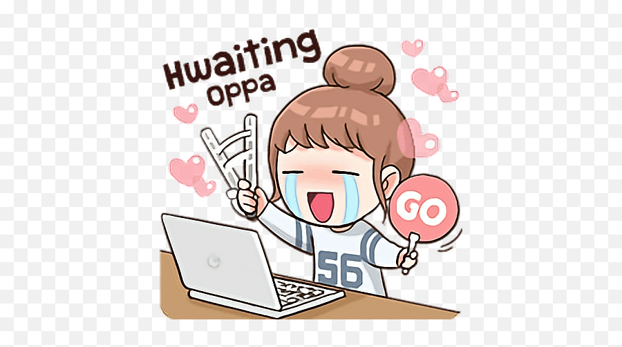 Download Cute Love Stickers Korean Png - Love Kpop,Korean Png
