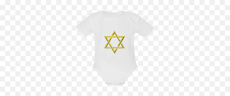 Judaism Symbols Golden Jewish Star Of David Baby Powder Organic Short Sleeve One Piece Model T28 Id D473180 Png