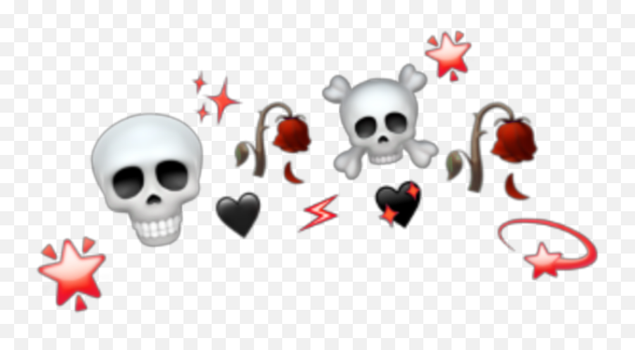 Emojicrown Skull Sticker - Skull Emoji Crown Png,Skull Emoji Png