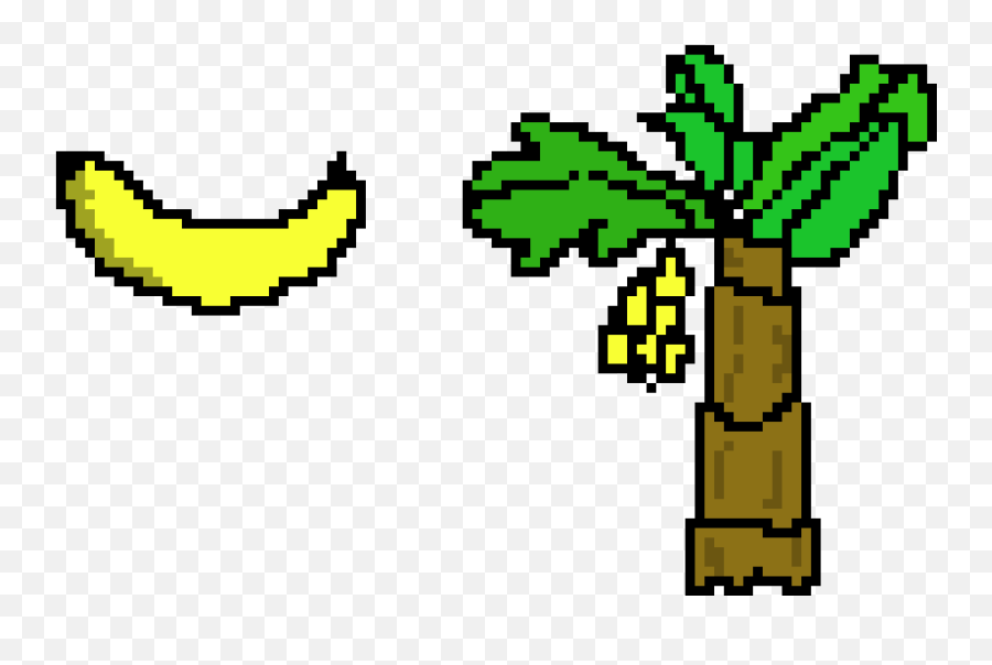 Banana Tree Pixel Clipart - Portable Network Graphics Png,Banana Tree Png