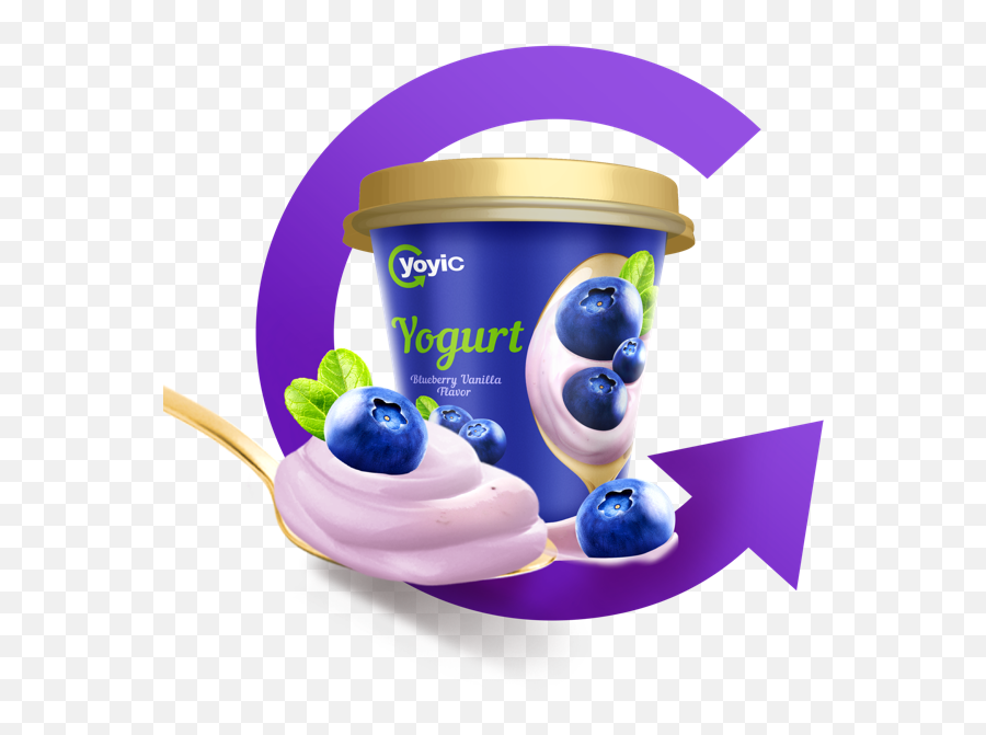 Yoyic Dessert Yogurt Blueberry Vanilla - Frutti Di Bosco Png,Blueberry Png