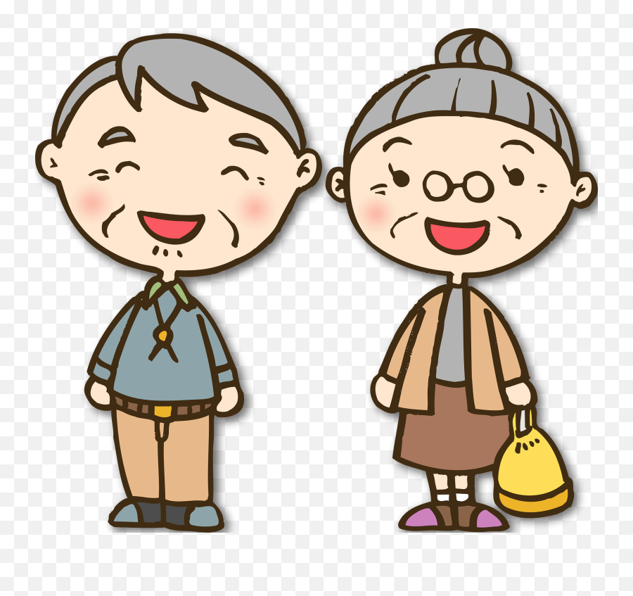 Grandfather And Grandmother Old Couple Clipart Free - Transparent Old  Couple Clipart Png,Grandparents Png - free transparent png images -  