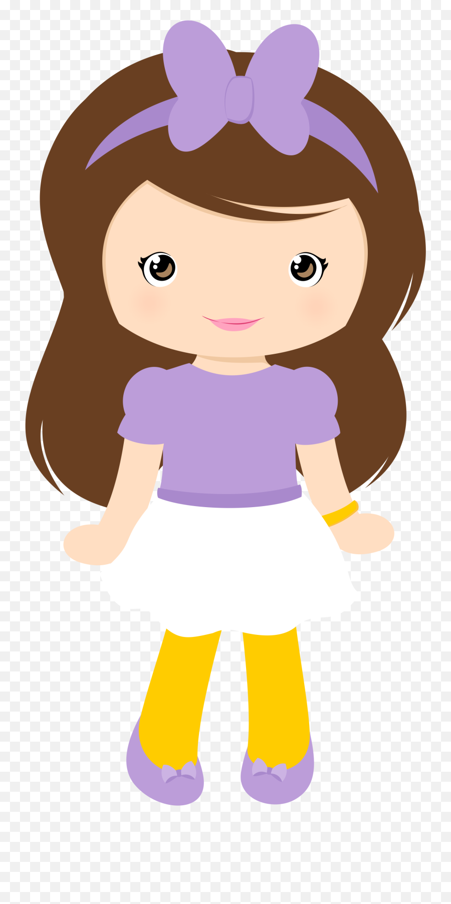 Say Hello Girl Clipart Cute - Kids Girls In Drawing Png,Girl Clipart Transparent
